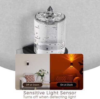 Briignite Flameless Candle Night Light, 2 Pack, Night Lights Plug into Wall, Candle Nightlight with Light Sensor, 0-100LM Dimmable LED Night Light Plug in, 1800K Amber Nightlight for Hallway Bathroom
