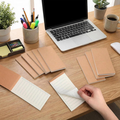 Eaasty 50 Pack Daily to Do List Notepad 2.7" x 5.5" Kraft Pocket Notepad