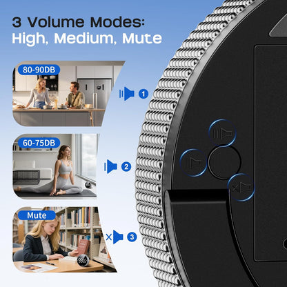 Seniny Digital Kitchen Timer with Magnetic - Visual Timer with Large LED Display, Pomodoro Classroom Timers with 3-Preset Times, Volume Adjustable, Countdown & Count Up Timers for Cooking