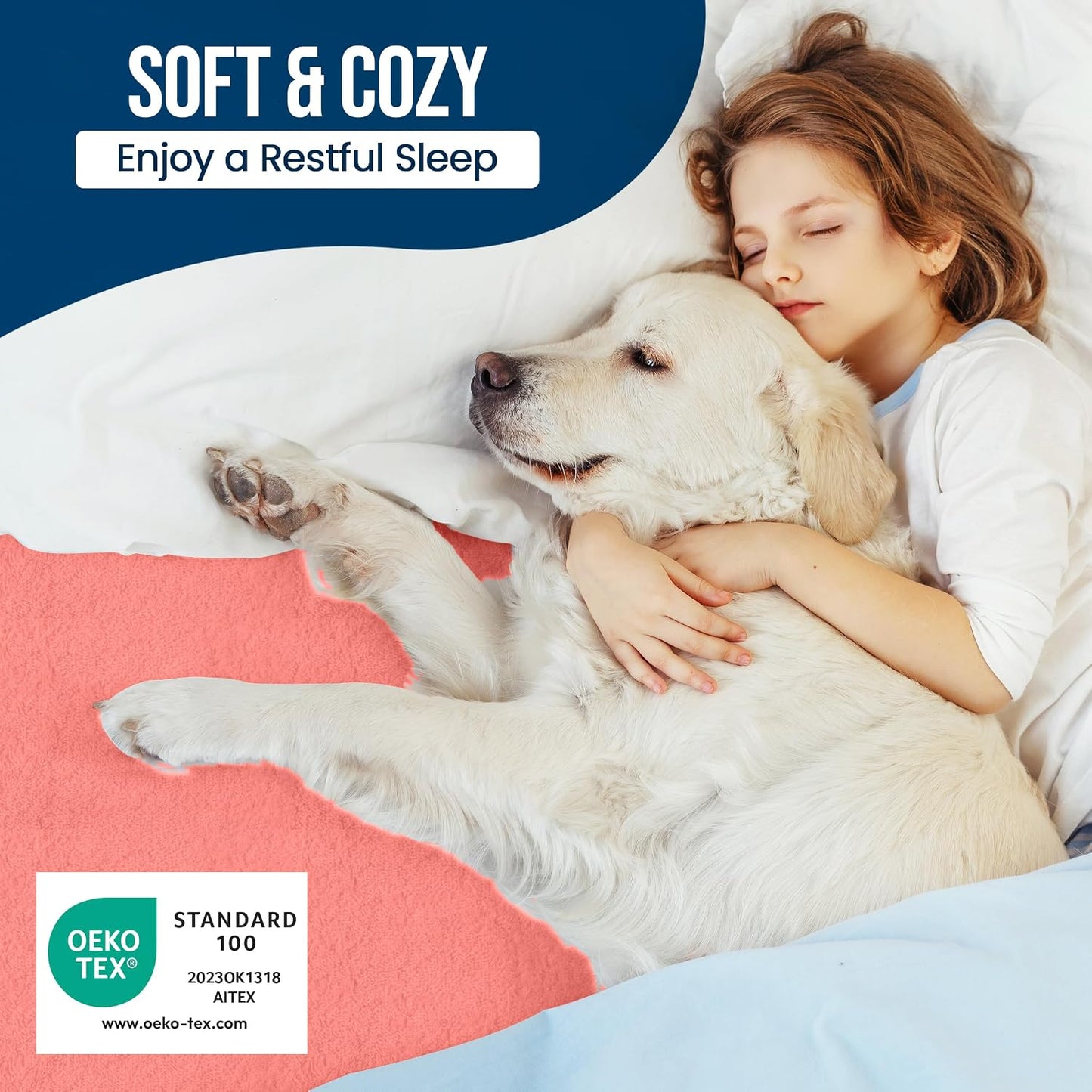 Queen Size Mattress Protector Waterproof, Premium 200 GSM Terry Mattress Cover, Soft & Breathable Bed Cover, Fitted Sheet Style Stretchable Deep Pockets 17" by Utopia Bedding (White)