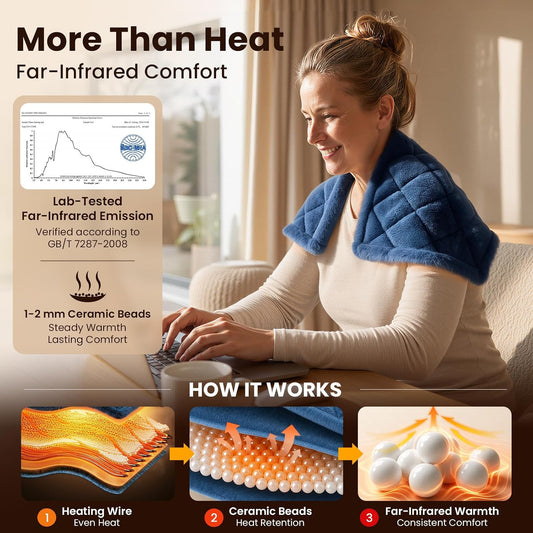 BOB AND BRAD TheraHeat Far Infrared Weighted Heating Pad for Back, Shoulder