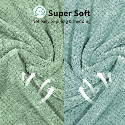 my novel things 2 Pack Extra Large Microfiber Hair Towel Wrap for Women, 37.4" x 26.4" Super Absorbent & Quick Dry with Elastic Strap for Curly Hair (Blue)