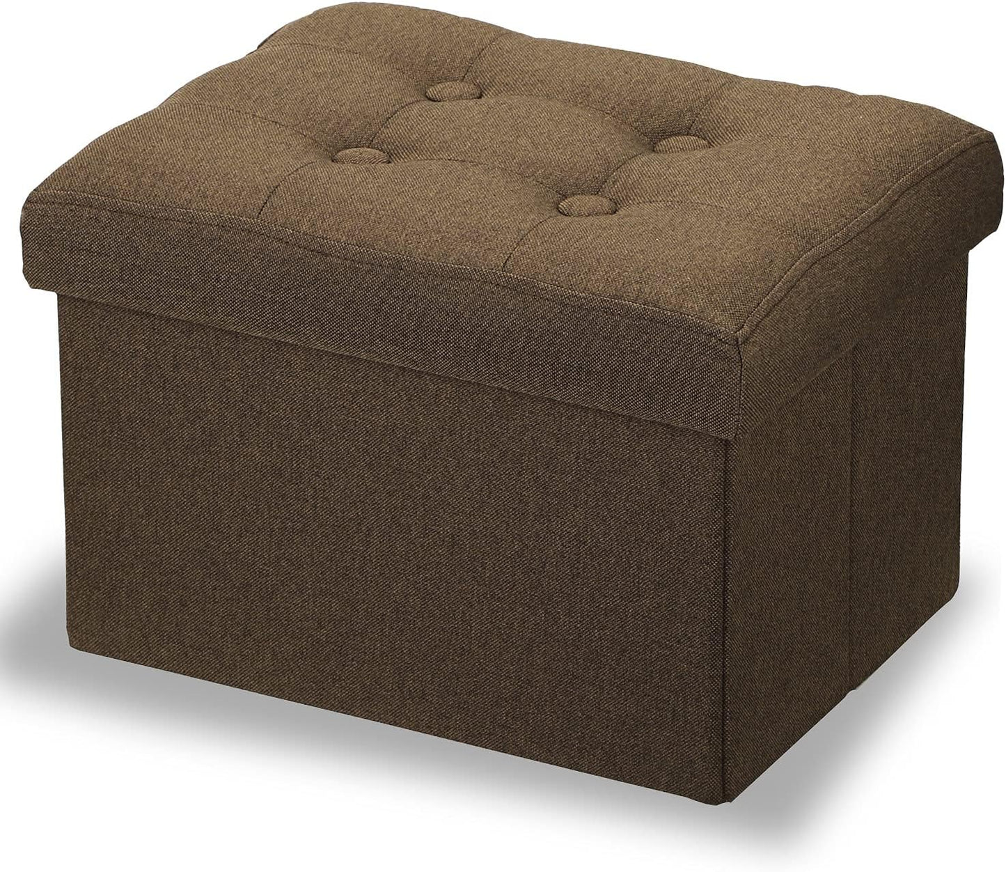 LINMAGCO Ottoman with Storage Small Foot Rest Stool Under Desk Stool Short Folding Footrest for Living Room Bedroom Home Office Dorm Dark Gray 16X12X12IN