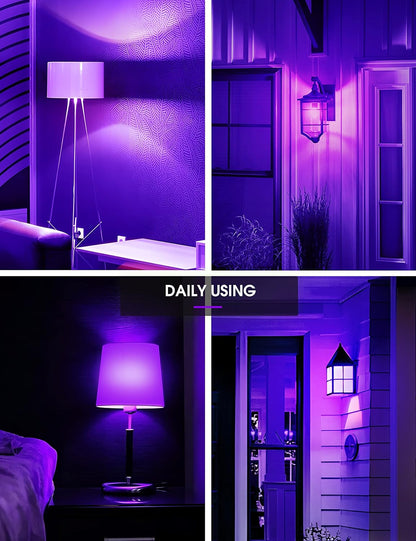 L LOHAS LED Sleep aid Amber Light Bulbs, Blue Light Blocking, A19 9W(60 Watt Equivalent) Dim Light Bulbs, 1800K Warm Light Bulb, E26 Base, 2 Pack