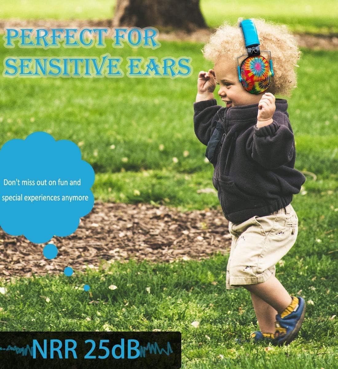 PROHEAR 032 Kids Ear Protection – Ear Muffs for Noise Reduction, 25NRR Noise Cancelling Headphones for Kids,Toddlers, Autism, Sensory Use, Hearing Protection – Orange