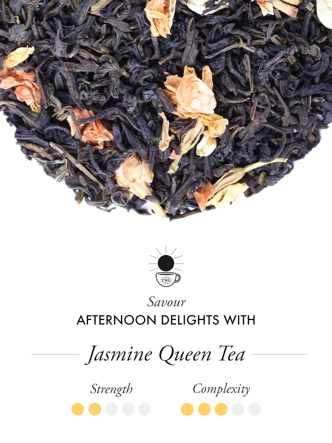 TWG Tea | Jasmine Queen Tea | Green Tea | Jasmine Flowers | 15 Hand Sewn Cotton Teabags | Gift Set