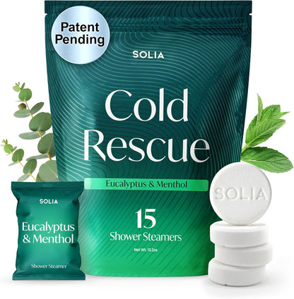Solia Natural Lavender Shower Steamers - Patent-Pending - Real Essential Oil Lavender Tablets, Spa Steamers Aromatherapy, 7-Pack