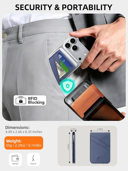 TopMade Magnetic Wallet Stand Tracker for Magsafe (iOS Only), Black