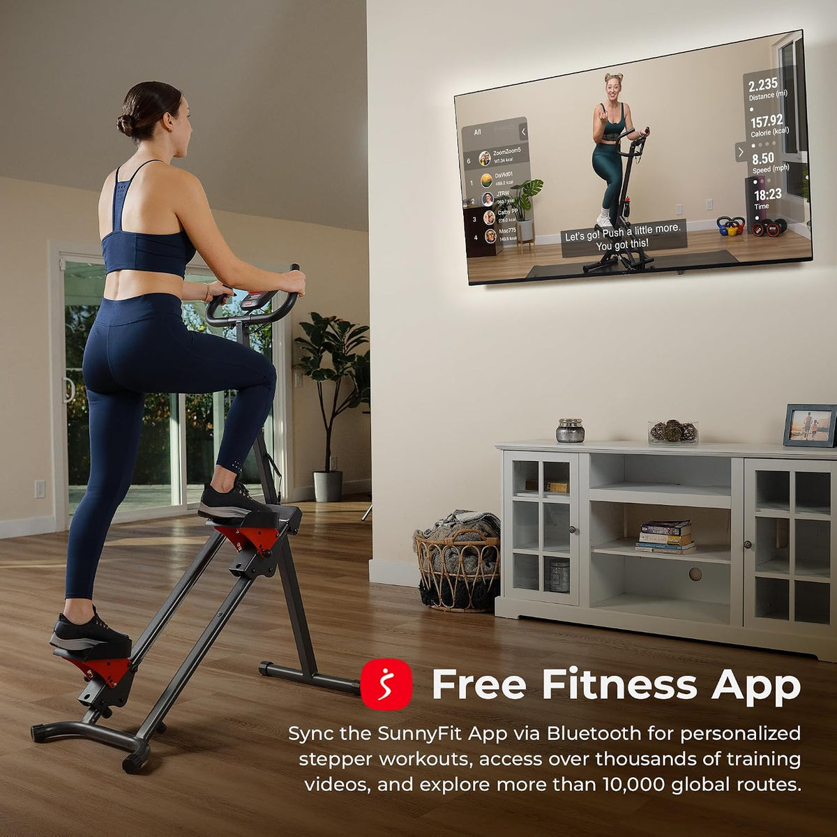 Sunny Health & Fitness Foldable Stair Climber with Extended Step Range