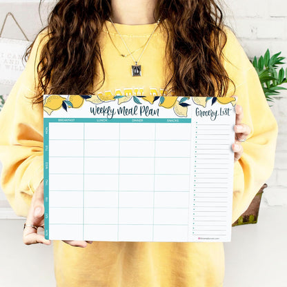 bloom daily planners Horizontal Weekly To Do List Notepad with 60 Undated Sheets - Weekly Desk Planner or Chore Pad with Priorities & Habit Tracker - 8.5” x 11” - Pastel