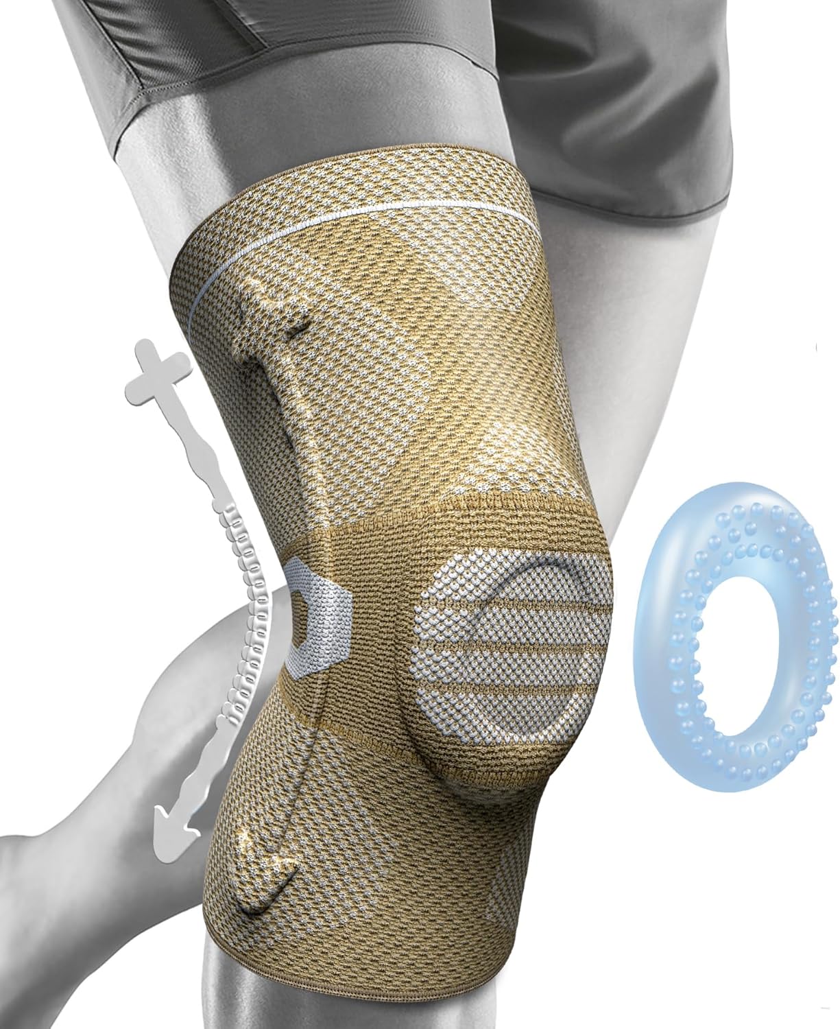 NEENCA Professional Knee Brace for Pain Relief, Medical Knee Support with Patella Pad & Side Stabilizers, Compression Knee Sleeve for Meniscus Tear, ACL, Joint Pain, Runner, Workout (Black, Medium)