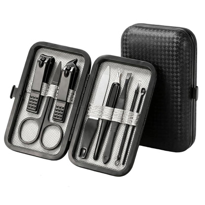 Moreplus Nail Clippers Set, 8 PCS Professional Manicure Set and Pedicure Kit with Travel Case,Stocking Stuffers, Christmas Gift for Men and Women