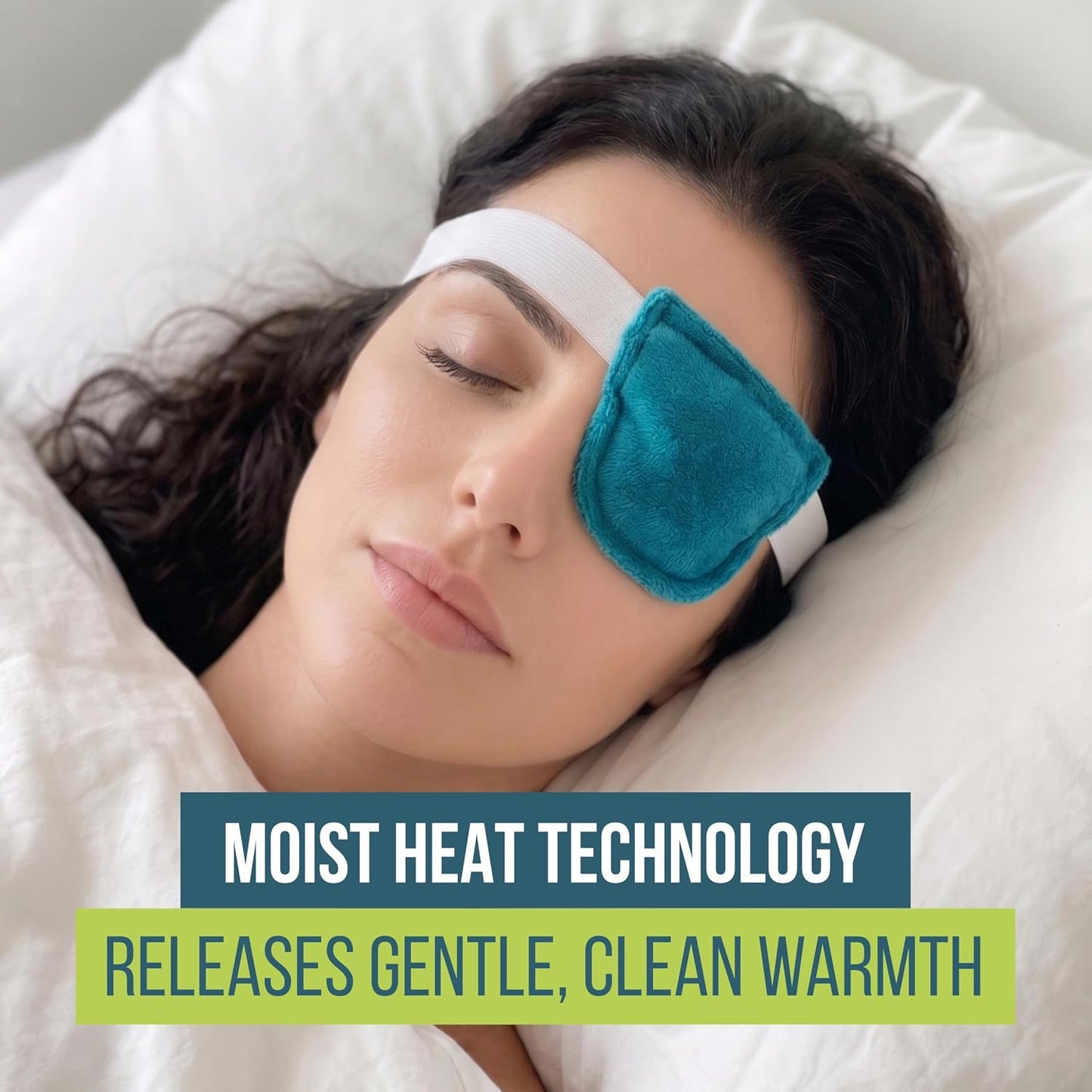 NOVEHA Express Warm Compress Individual Eye Mask | Moist Hot Technology for Sensitive Dry Eyes - Relieves Stye & Pink Eye - Reusable Heat Water Treatment for Irritated Eyes and Eyelid Lumps