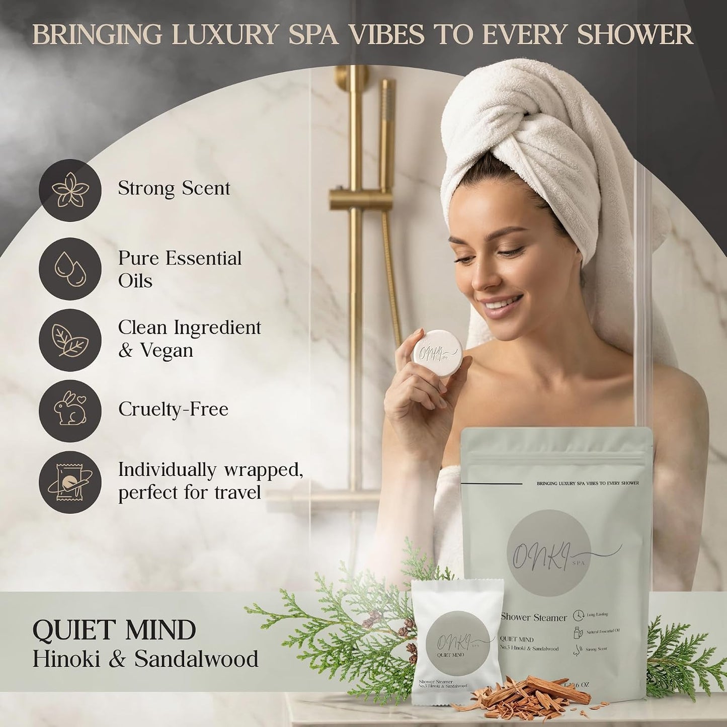 Lavender Chamomile Shower Steamers Aromatherapy 6 Pack – Lavender Shower Steamer for Sleep, Relaxation & Calm – Chamomile Spa Shower Bombs for Women & Men, Individually Wrapped
