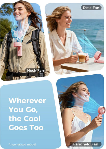 Aecooly Mighty Portable Handheld Fan | 20H Max Cooling | 3 Flexible Modes