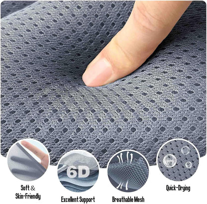 Luxury Full Body Bathtub Pillow 6D Air Mesh,Extra Long Bath Pillow for Tub Non Slip,Soft Relax Tub Pillow for Bath Head Neck Back Waist Support,Large Thick Spa Bathtub Cushion (Gray)