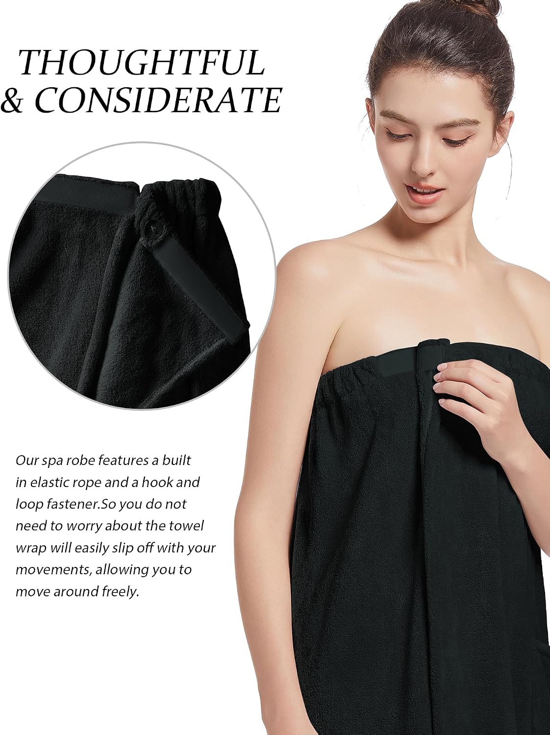 Women'S Soft Wrap Towel Full Length，Bath Robe After Shower Female Plush Long，Spa Bathrobes Lightweight With Pockets