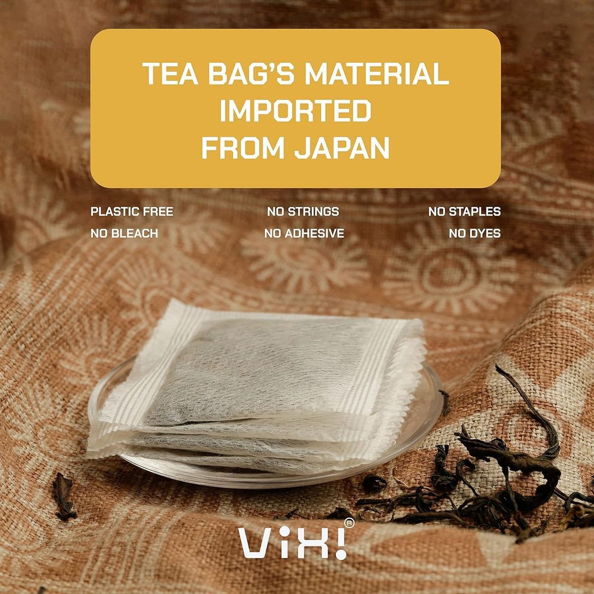 VIXI Flavored Cinnamon Black Tea Bag, Vietnam's Mountain Tea, 100 Counts, 100% Natural from Ancient Tee Tree, Cinnamon Blend Black Tee for Hot and Cold Brew (Vietnamese Taste, 7.0 Oz)