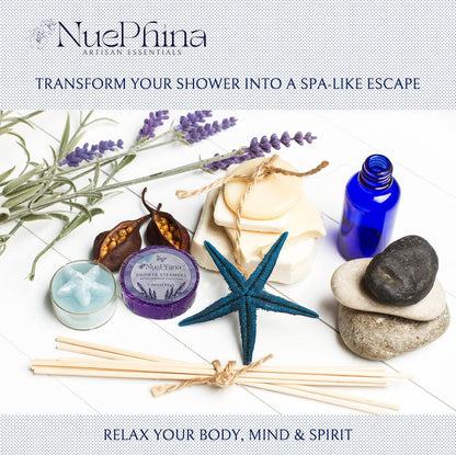 Luxury Lavender Shower Steamers, The Premium Gift for Women. 100% Natural Ingredients with Pure Essential Oils. Enjoy a Calming, Relaxing and Long-Lasting Aromatherapy Spa-Like Experience at Home.