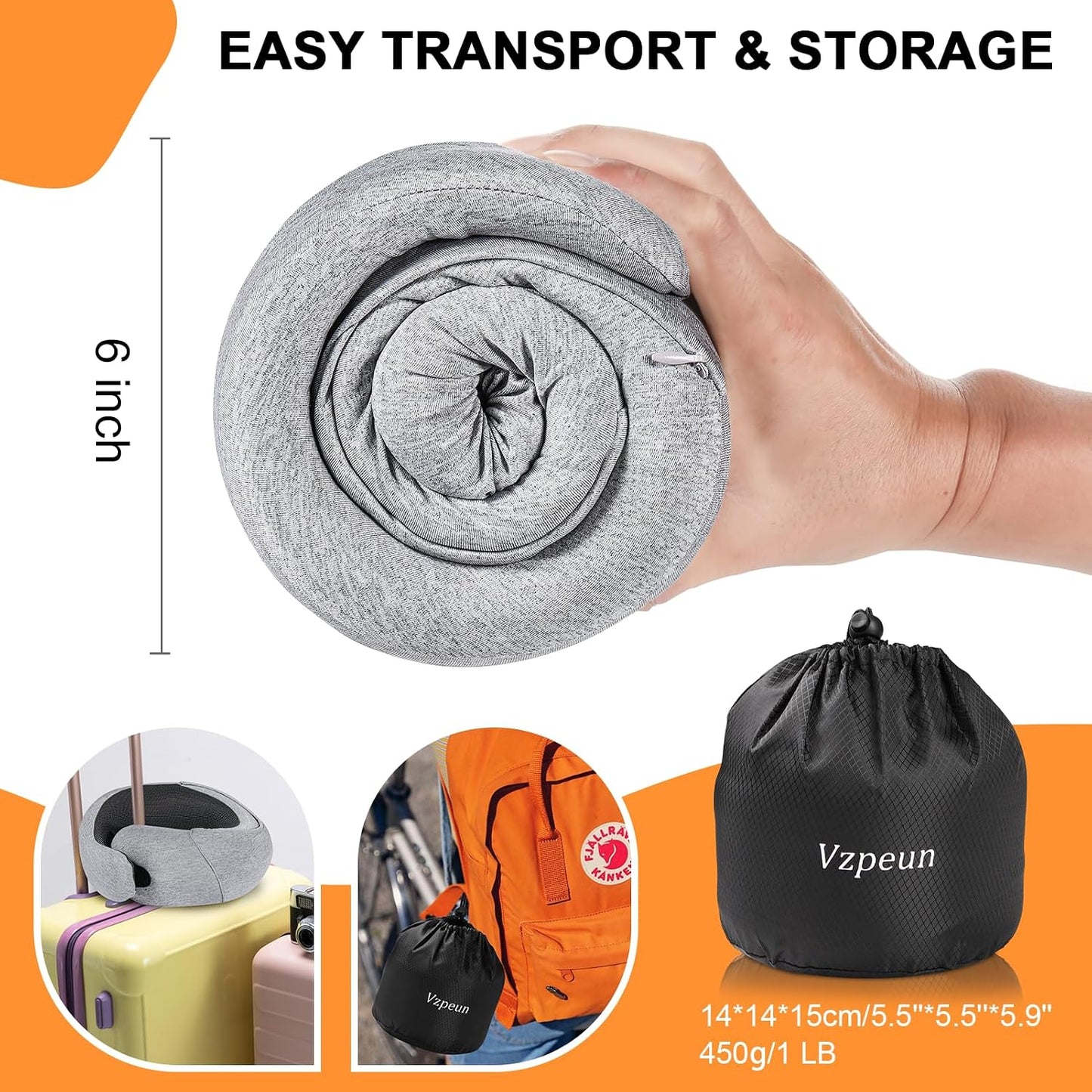 Travel Pillow - Hooded Neck Pillow Airplane Memory Foam Filling for Plane, Office, Cars Sleeping, Road Trip, Long Flights, Airplane Travel Essentials, Includes Eye Mask & Earplugs (Green)