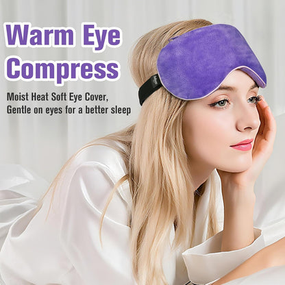 BeHoomi Cooling & Heated Eye Mask, Weighted Eye Mask for Sleeping, Purple