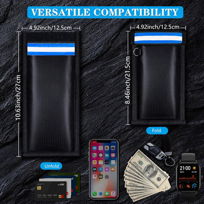 2 Pack Military Grade Faraday Bags for Phones