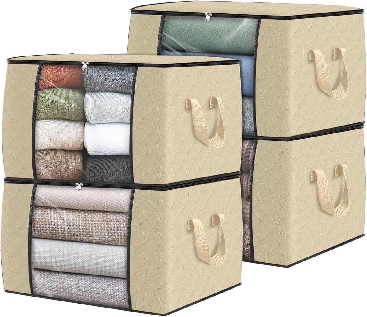 Fab totes Storage Bags for Clothes Blanket Storage Bins with Lids