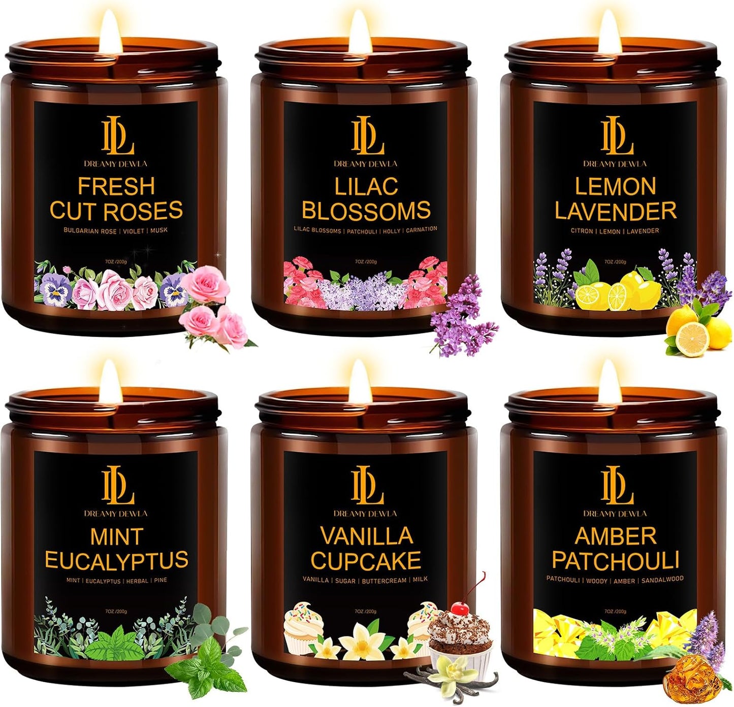Scented Candles Set, 4 Pack Soy Candles for Home Scented, Candle Gifts for Women Men, 28oz 200 Hours Burn, Scents of Pineapple Cocktail/Coconut Vanilla/Pink Sands/Bahamian Breeze