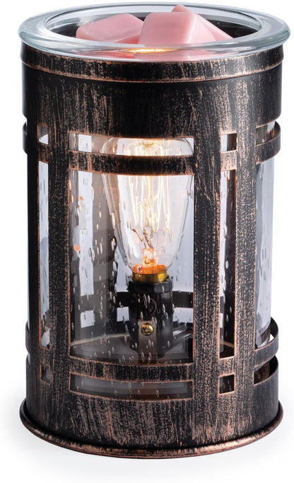 Candle Warmers ETC. Vintage Bulb Illumination Fragrance Warmer- Light-Up Warmer for Warming Scented Candle Wax Melts and Tarts to Freshen Room, Apothecary