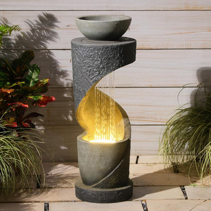 Sunlinua Modern Indoor Tabletop Water Fountain for Office Decor