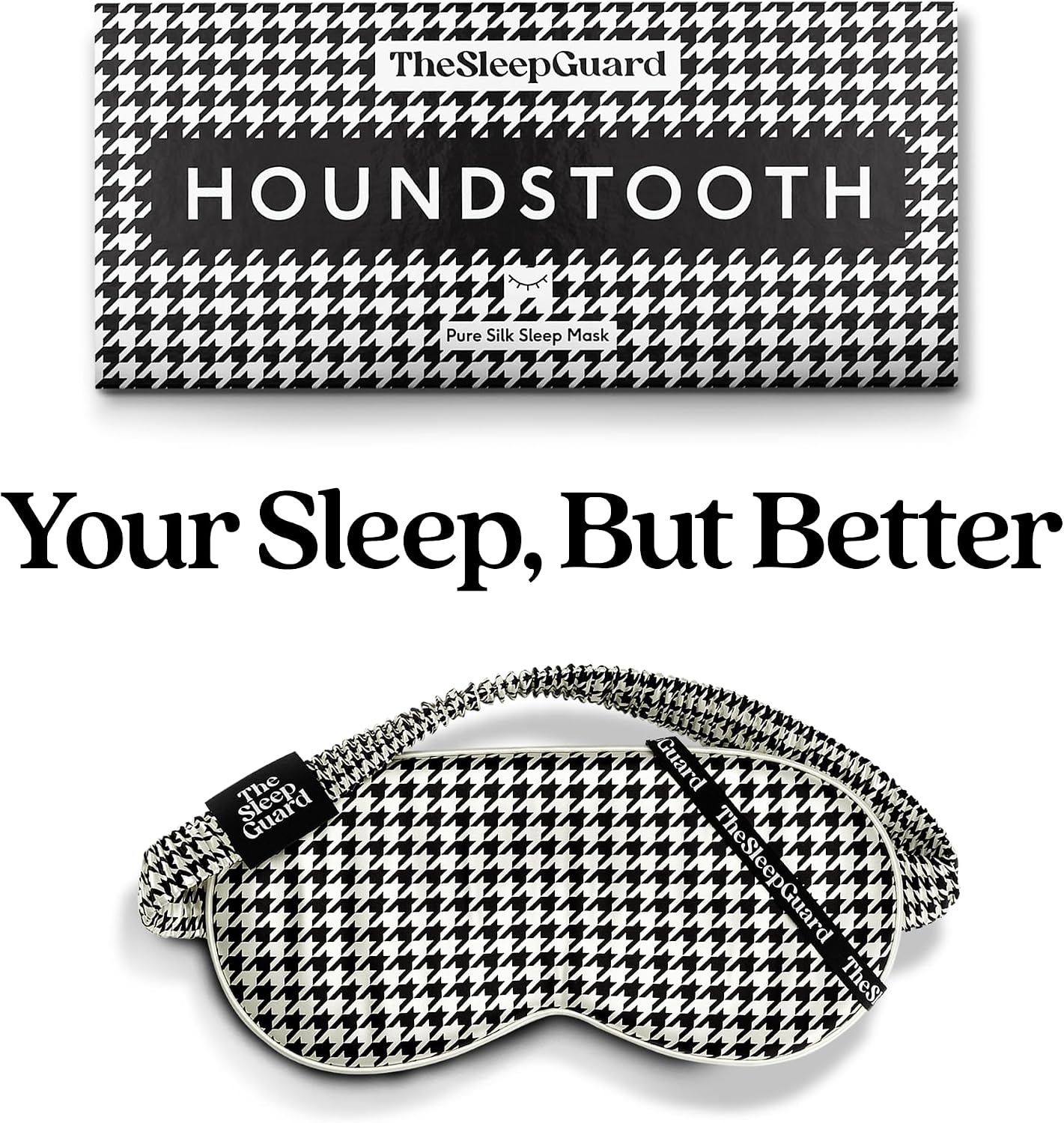 TheSleepGuard Pure Silk Sleep Mask [100% 6A Mulberry Silk, 22 Momme] Light Blocking Travel Essentials. Eye Masks for Sleeping. Black Oeko-Tex Blindfold. Eye Covers for Men & Women