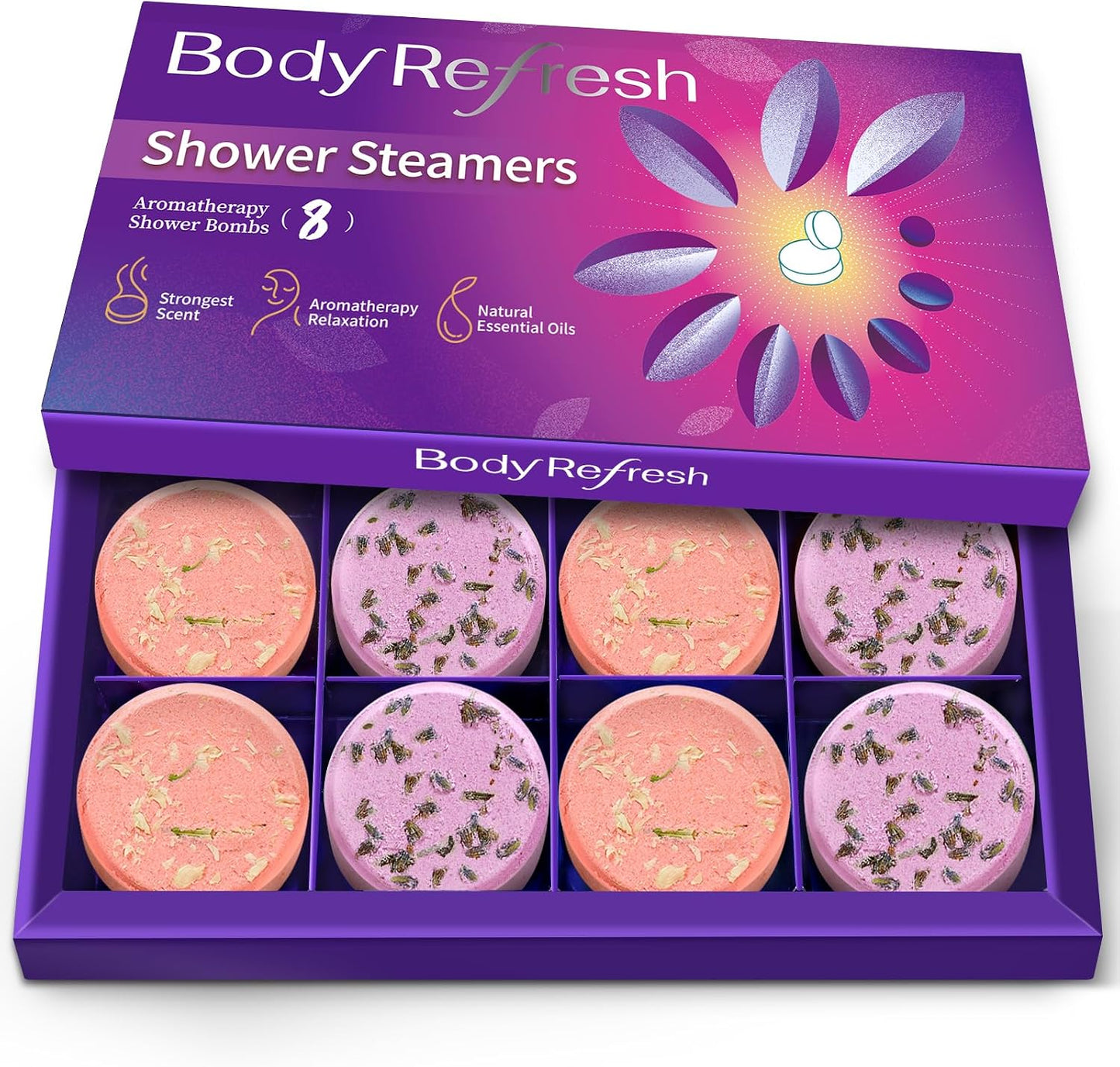 Shower Steamers Aromatherapy-8 Pack Shower Bombs with Essential Oils, Mothers Day Gifts for Mom Wife, Birthday Gifts for Women Self Care Relaxation Home SPA Teacher Appreciation Gift (Green)