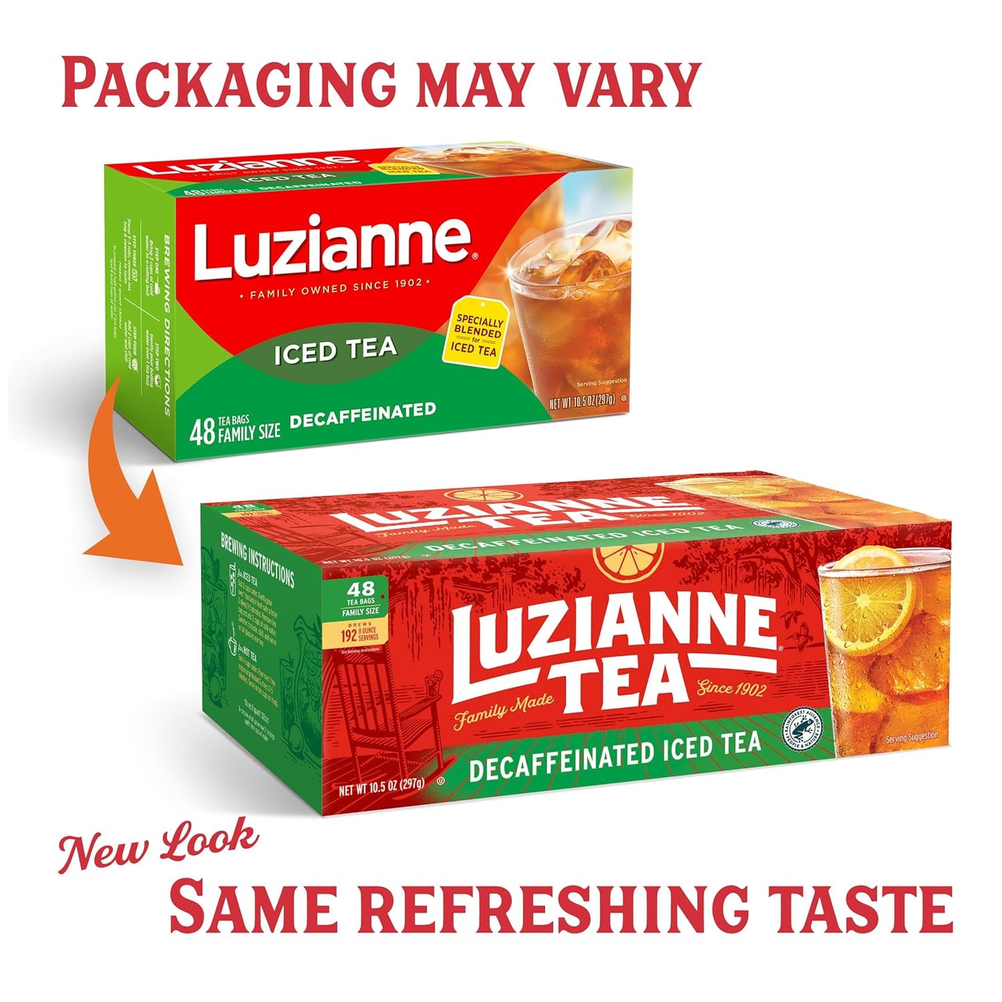 Luzianne Unsweetened Hibiscus Iced Tea Bags, Family Size, 22ct Box (Pack of 6)