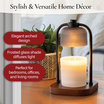 Candle Warmers ETC. Illumination Fragrance Warmer- Light-Up Warmer for Warming Scented Candle Wax Melts and Tarts or to Freshen Room, White Harmony