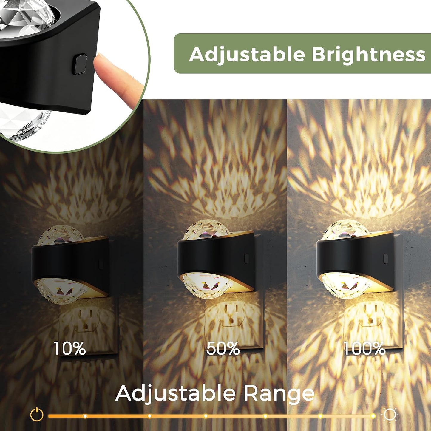 L LOHAS LED Night Light,Projector Night Light with Dusk to Dawn Sensor