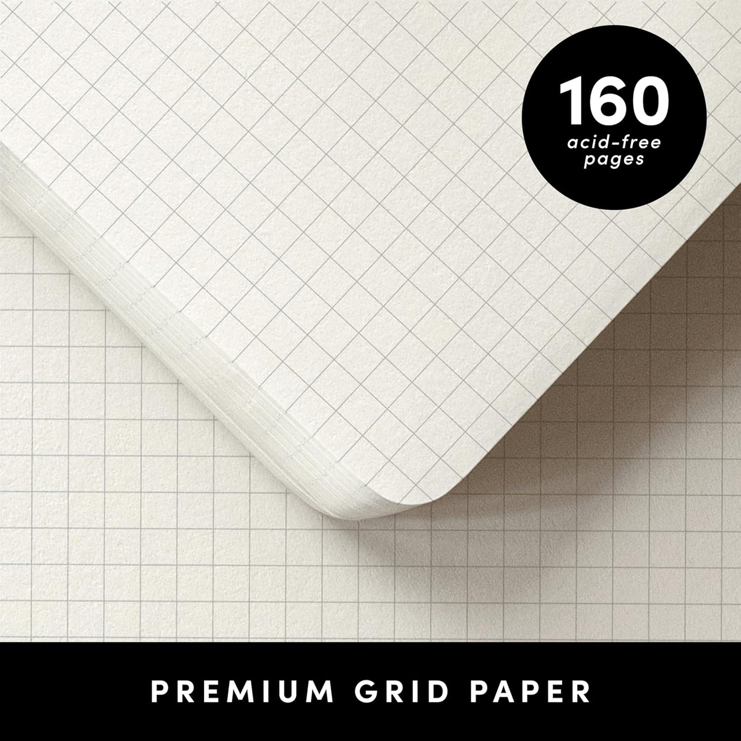 PAPERAGE Lined Journal Notebook, Hardcover Journal for Women & Men, 160 Pages, (5.6 in x 8 in), College Ruled Journaling Notebook for Work, School Supplies & Note Taking, (Black)