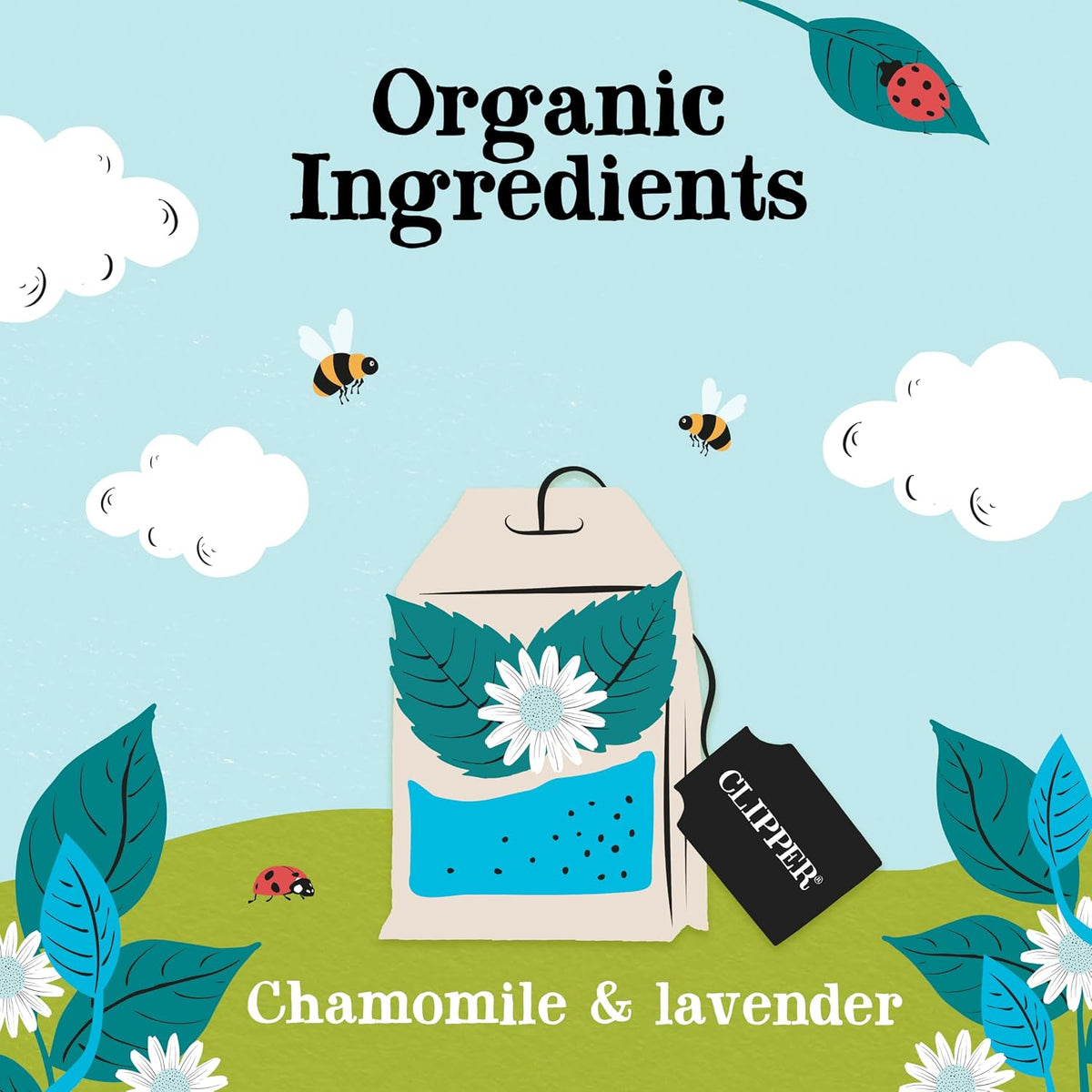 Clipper Organic Snore & Peace Chamomile Lavender Tea, 50 Tea Bags
