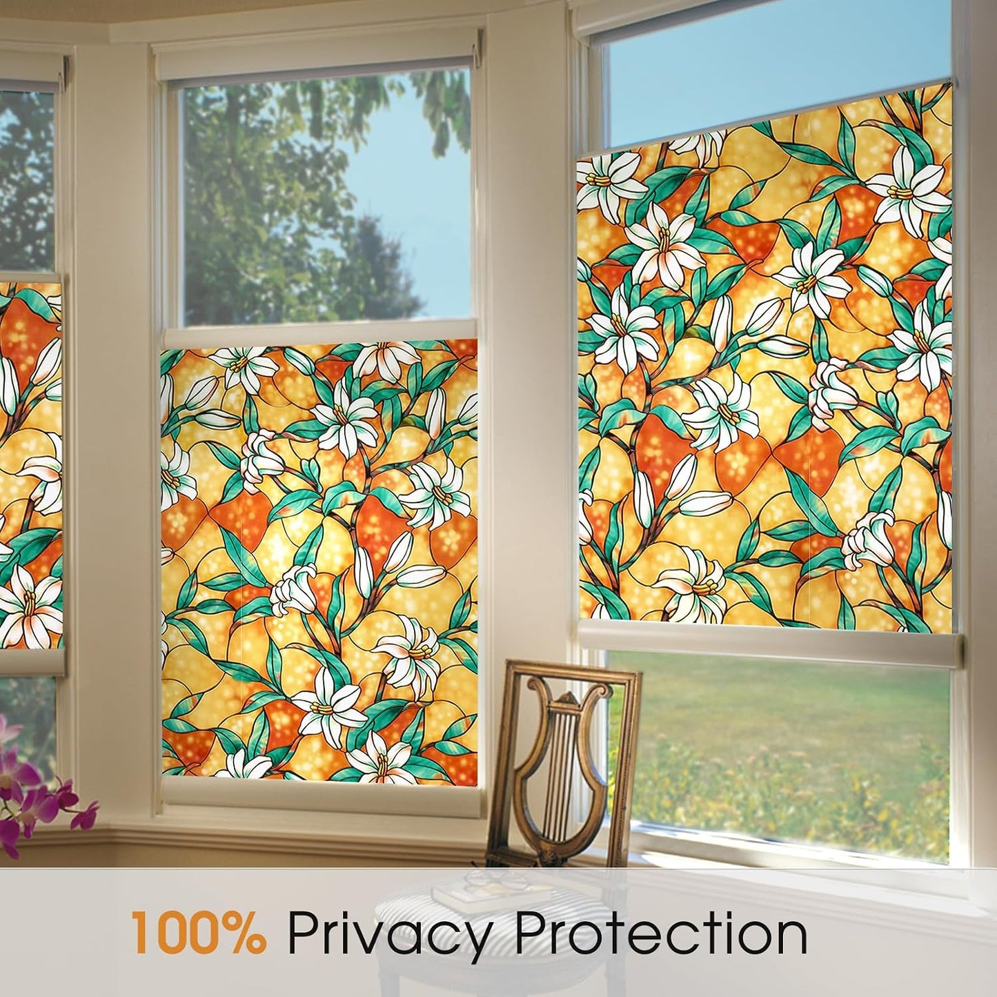 Coavas One Way Privacy Window Film, Heat Control Window Tint for Home, Sun Blocking Reflective Window Film See Out Not in, Anti UV Static Cling for Windows Office Door (Black, 17.5 Inch X 6.5 Feet)