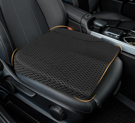 kingphenix Premium Car Seat Cushion, Memory Foam Driver Seat Cushion to Improve Driving View- Coccyx & Lower Back Pain Relief - Seat Cushion for Car, Truck, Office Chair (Leather Black)