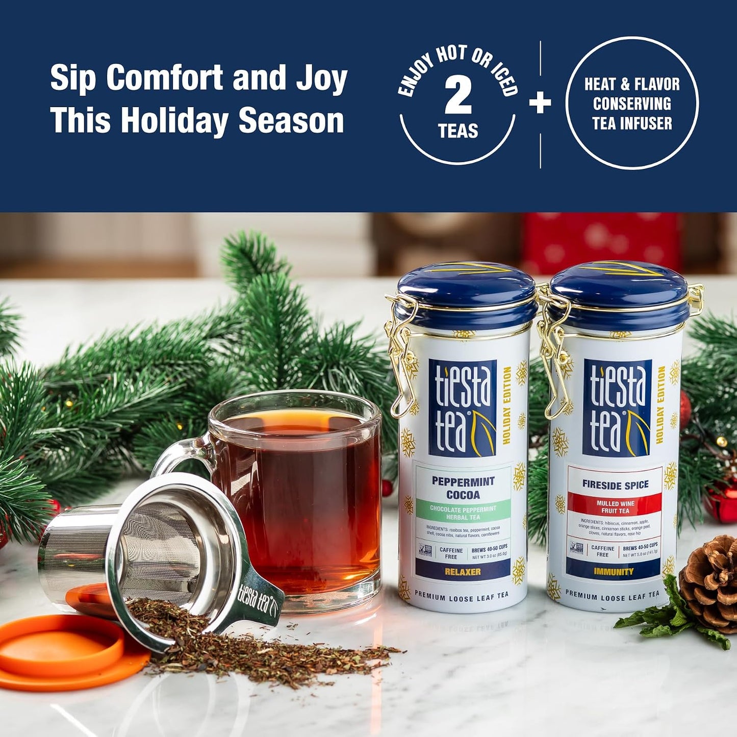 Tiesta Tea - Holiday Tea Sampler Dry Flight Set, Loose Leaf