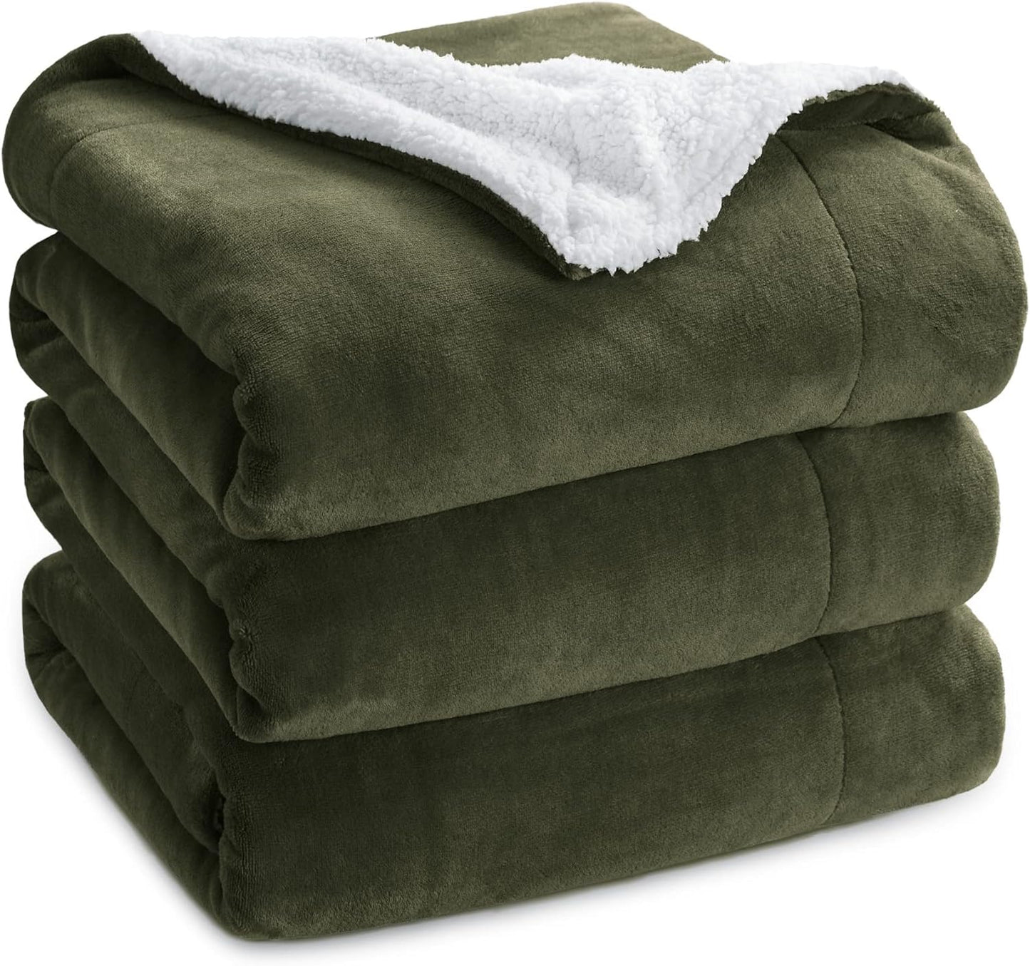 Bedsure GentleSoft Sherpa Fleece Throw Blanket for Couch, Non-Heated, Thick & Warm Cozy Blanket for Winter, Soft Fuzzy Plush Throw Gifts for Women and Men, Grey, 50x60 Inches