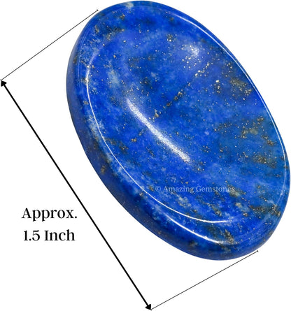 Amazing Gemstone Labradorite Thumb Worry Stone, Anxiety Stone, Healing Crystals - Piedra Crystal Fidget for Gift, Meditation, Calming, Relaxation, Stress Relief - Colors C