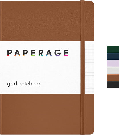 PAPERAGE Lined Journal Notebook, Hardcover Journal for Women & Men, 160 Pages, (5.6 in x 8 in), College Ruled Journaling Notebook for Work, School Supplies & Note Taking, (Black)