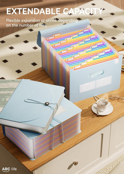 ABC life 26 Pockets Accordion File Organizer, Expanding File Folders