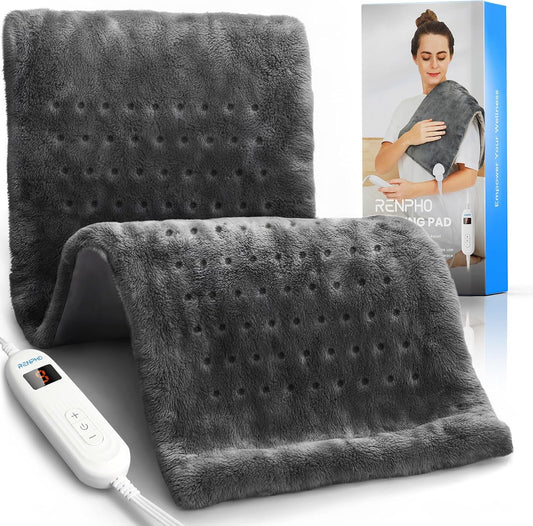 RENPHO Electric Heating Pad for Back with 10 Heat Levels