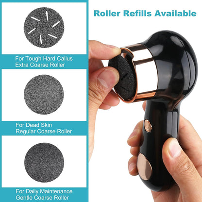Callus Remover for Feet, Nicebirdie Electric Foot File Callus Removers Rechargeable Waterproof Pedicure Tools Foot Scrubber Shaver Feet Care Tool for Cracked Heels Dead Skin （Green）