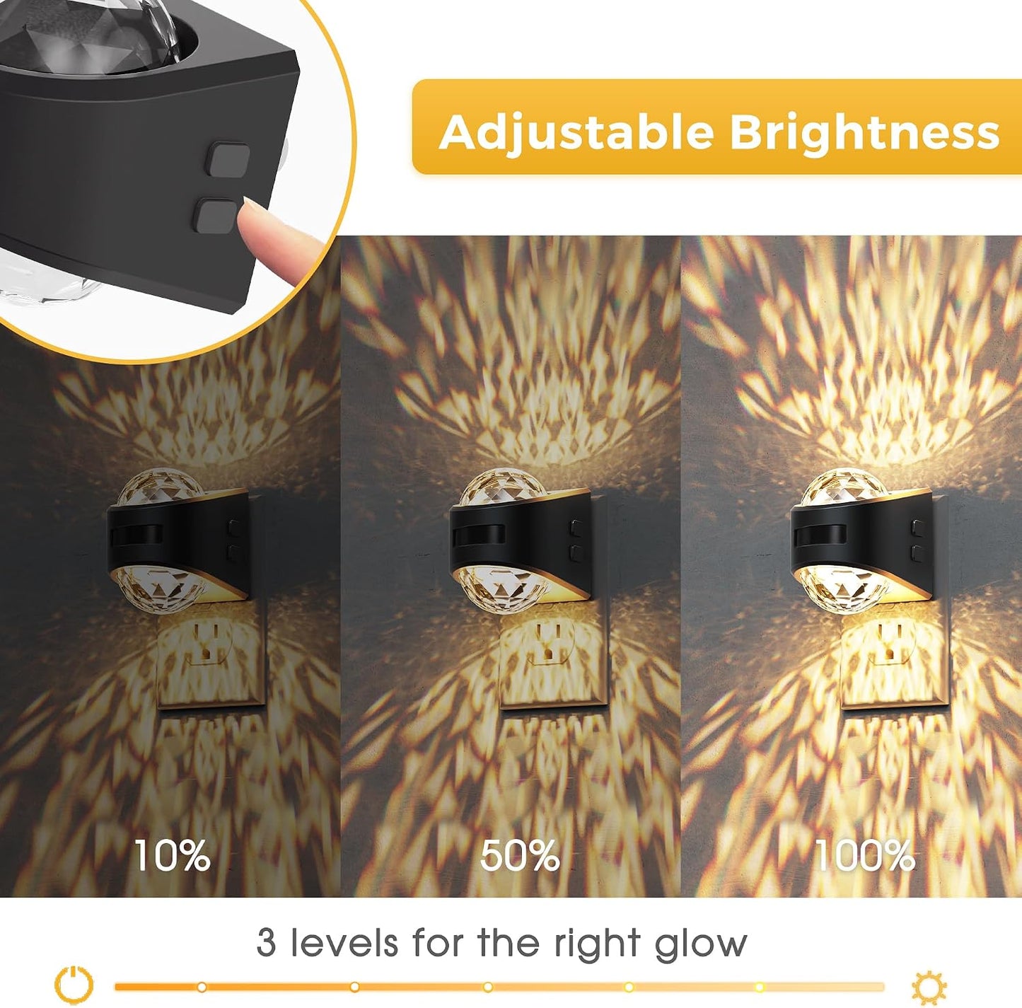 L LOHAS LED Night Light,Projector Night Light with Dusk to Dawn Sensor