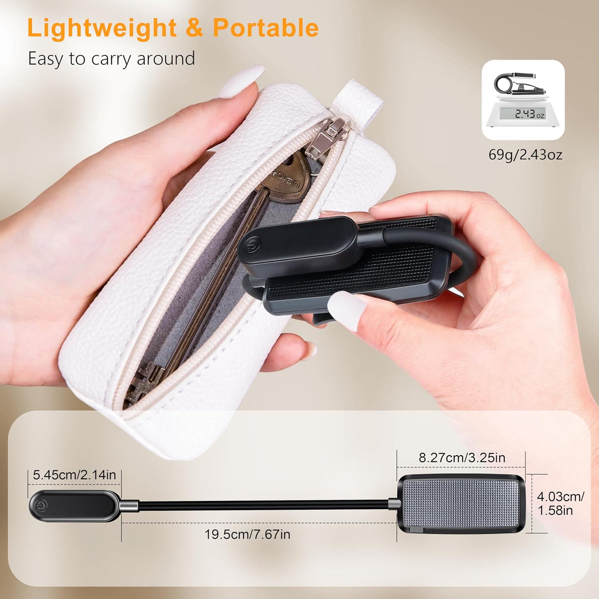 Gritin 16 LED Rechargeable Book Light for Reading in Bed