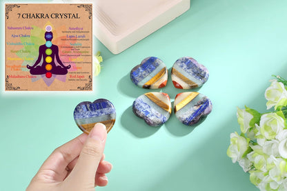 Worry Stone Crystals and Healing Stones Anxiety Fidgets Natural Meditation Accessories 7 Chakra Thumb Sensory Mental Health Depression Stress Anxiety Relief Items Mother's Day Gifts for Women