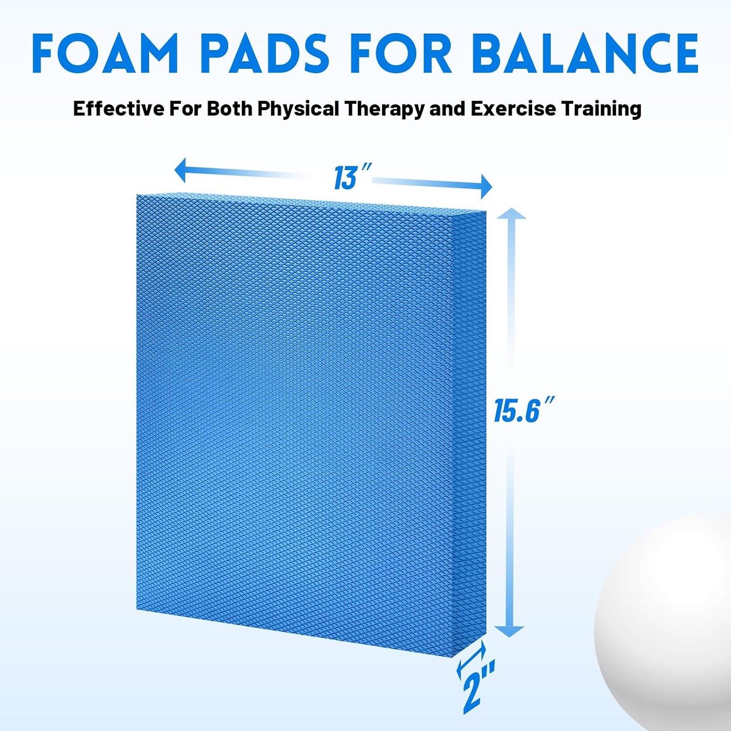 Exercise Balance Pad-15.6"x13" Non-Slip Stability Trainer Pad, 2 Inch Thick Foam Exercise Pad for Physical Therapy, Yoga, Core Training & Stability Training
